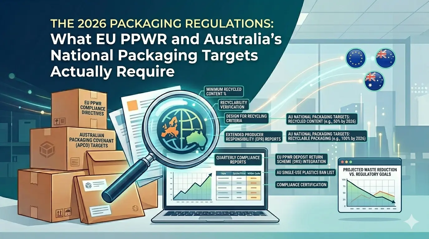 The 2026 Packaging Regulations: What EU PPWR and Australia's National Packaging Targets Actually Require