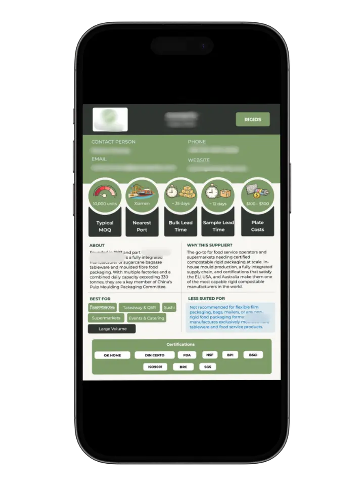 Interior page of the Complete Sustainable Packaging buyer's guide