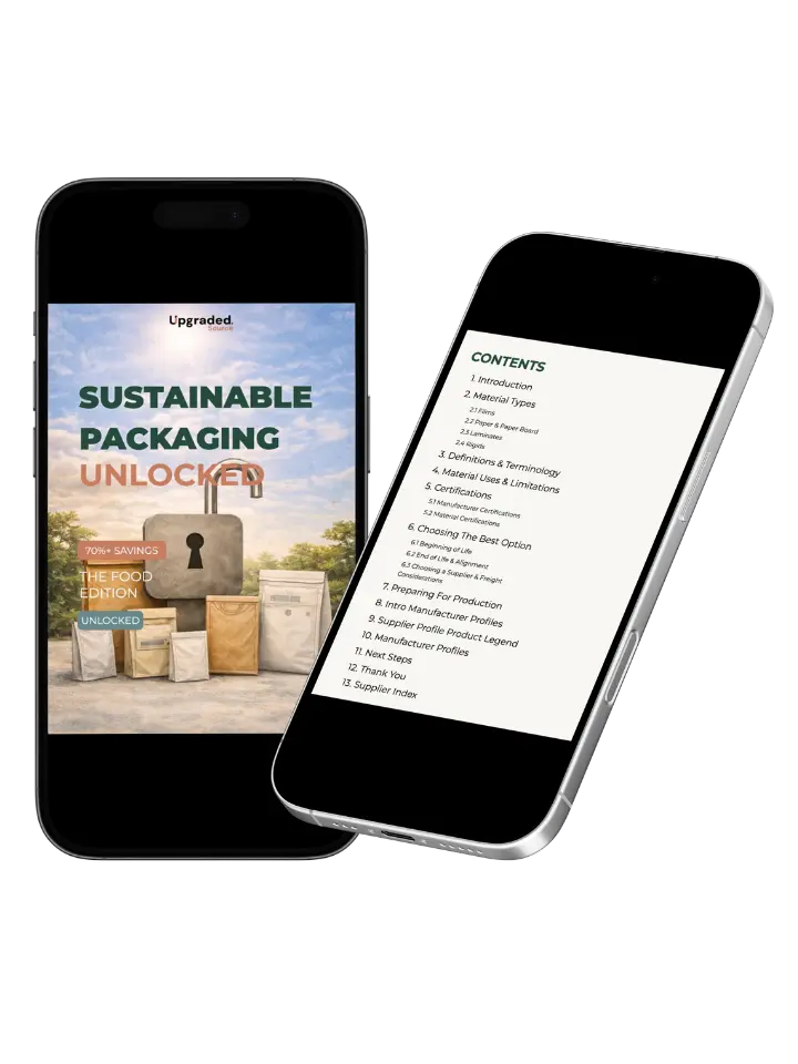 Interior page of the Sustainable Food Packaging buyer's guide