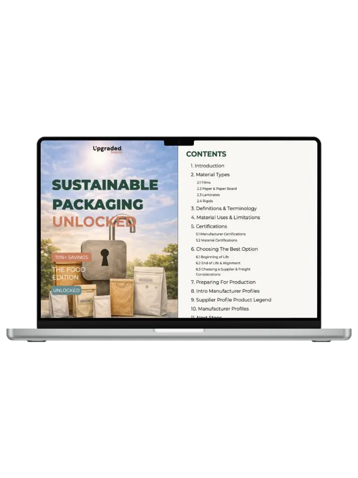 Interior page of the Sustainable Food Packaging buyer's guide